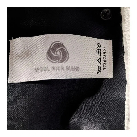 Ava Molli Wool Top Jacket 3/4 Sleeve Button Front Black White Womens Small - Picture 7 of 8